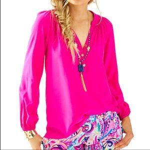 Lilly Pulitzer Fuchsia Elsa Top